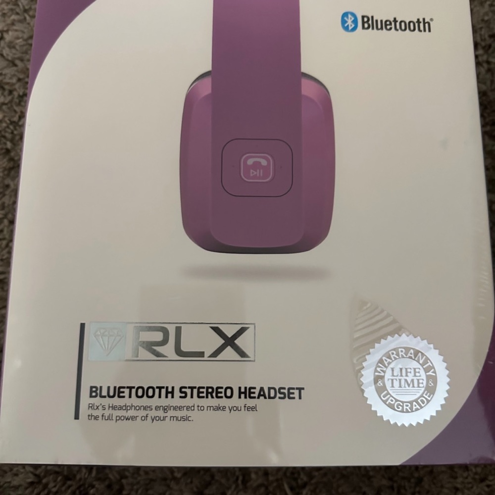 RLX Bluetooth stereo headset Purple. Make me an offer